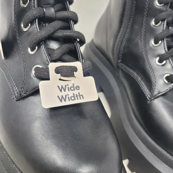 Black Platform Combat Boots 8Wide - Picture 10 of 11